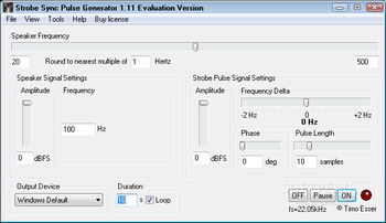 Strobe Sync Pulse Generator screenshot