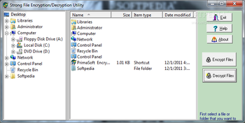 Strong File Encryption/Decryption screenshot