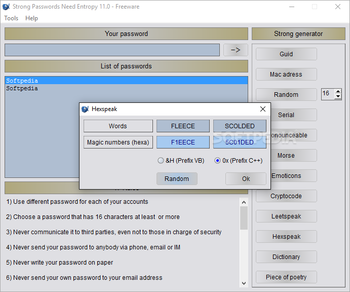 Strong Passwords Need Entropy (S.P.N.E.) screenshot 10