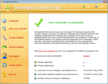 Stronghold Antivirus screenshot