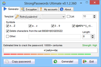 StrongPasswords Ultimate screenshot