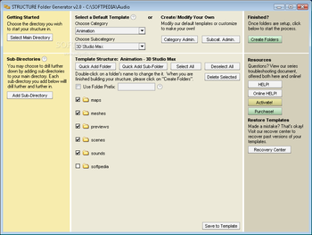 STRUCTURE Folder Generator screenshot