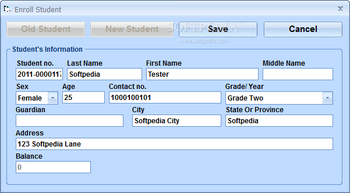Student Enrollment Database Software screenshot 2