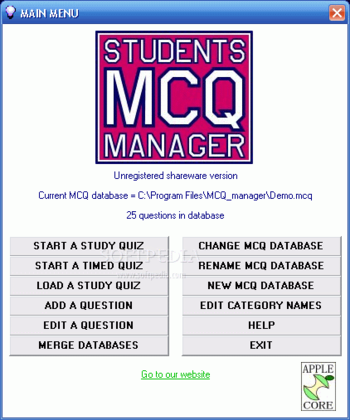 Students MCQ Manager screenshot