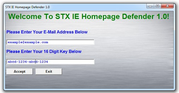 STX Internet Explorer Homepage Defender screenshot 2