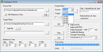 SubAdjust screenshot