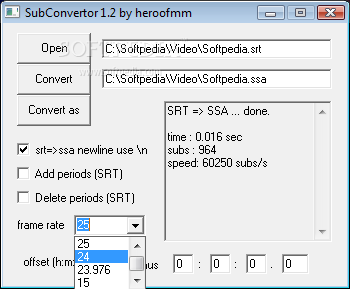 SubConvertor screenshot
