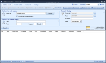 SubDownloader² screenshot