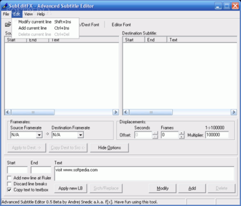 SubEditFX screenshot 2
