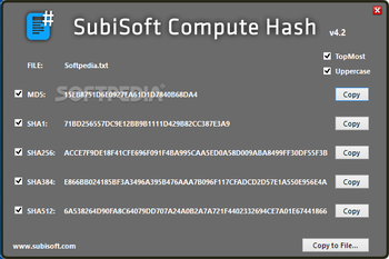Subisoft Compute Hash (formerly ComputeHash) screenshot 2
