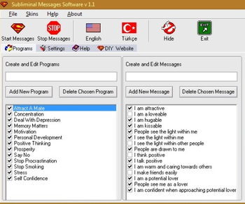 Subliminal Messages Software screenshot