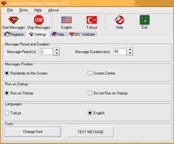 Subliminal Messages Software screenshot 2