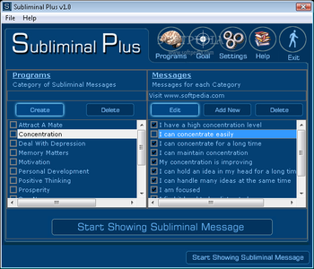 Subliminal Plus screenshot