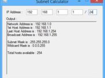 Subnet Calculator screenshot