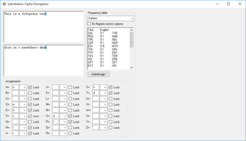 Substitution Cipher Decryption screenshot