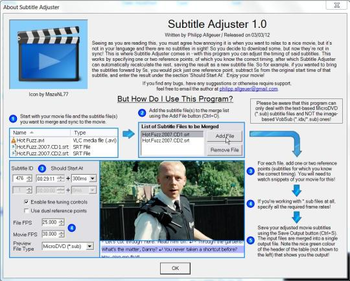 Subtitle Adjuster screenshot