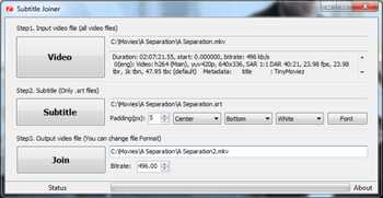 Subtitle Joiner screenshot