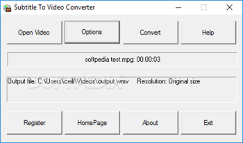 Subtitle To Video Converter screenshot