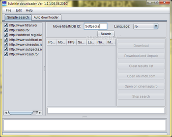 SubtitleDownloader screenshot