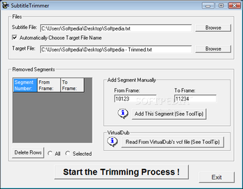 SubtitleTrimmer screenshot