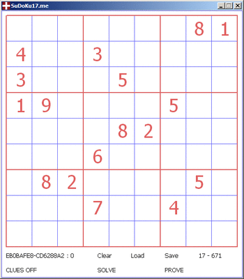 Sudoku 17 screenshot
