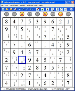 Sudoku Assistenten screenshot