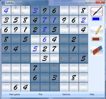 Sudoku screenshot