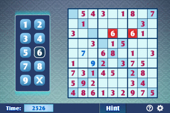 Sudoku X screenshot