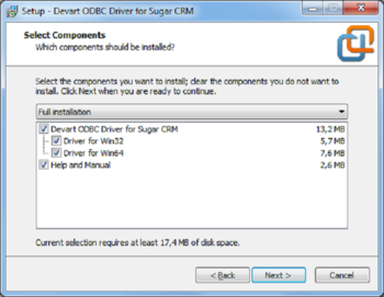 SugarCRM ODBC Driver (32/64 bit) screenshot