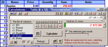 SumsBox-W for MS Word screenshot 2