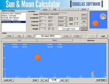 Sun and Moon Calculator screenshot