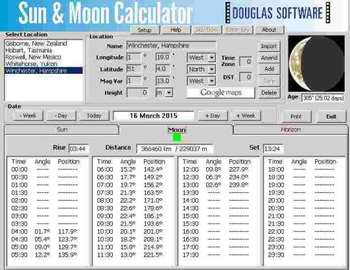 Sun and Moon Calculator screenshot 2