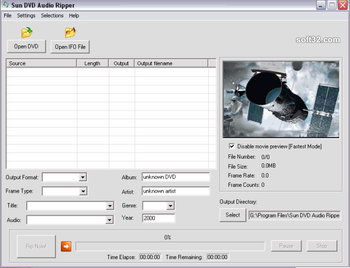 Sun DVD Audio Ripper screenshot