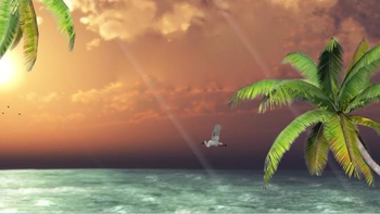 Sunset beach 3D screenshot