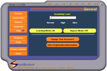 Suntereo screenshot