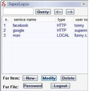 Supelogin screenshot