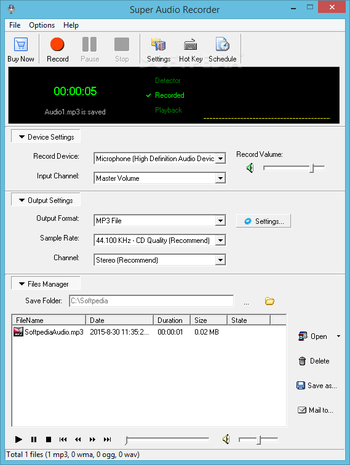 Super Audio Recorder screenshot