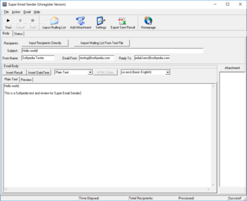 Super Email Sender screenshot
