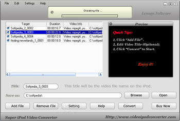 Super iPod Video Converter screenshot