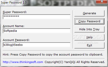 Super Password screenshot