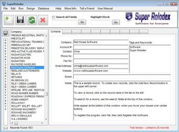 Super Rolodex screenshot 2
