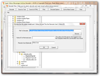Super Yahoo Messenger Archive Decoder screenshot 2