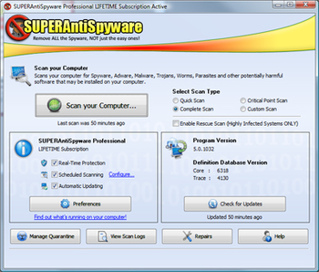 SuperAntiSpyware Professional screenshot 3