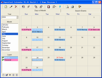 SuperCool Calendar screenshot 2