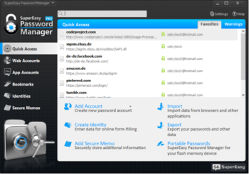 SuperEasy Password Manager Pro screenshot