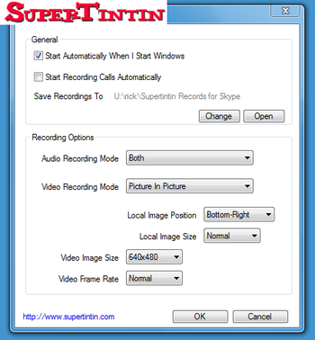 SuperTintin Skype Recorder screenshot 3