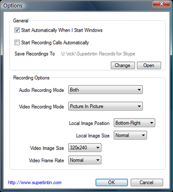 SuperTintin Skype Recorder screenshot 4