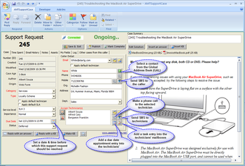 SupportCalls with Outlook screenshot