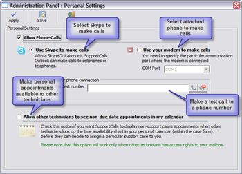 SupportCalls with Outlook screenshot 4