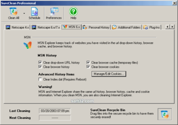 SureClean screenshot 2